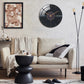 Horloge murale noire en verre