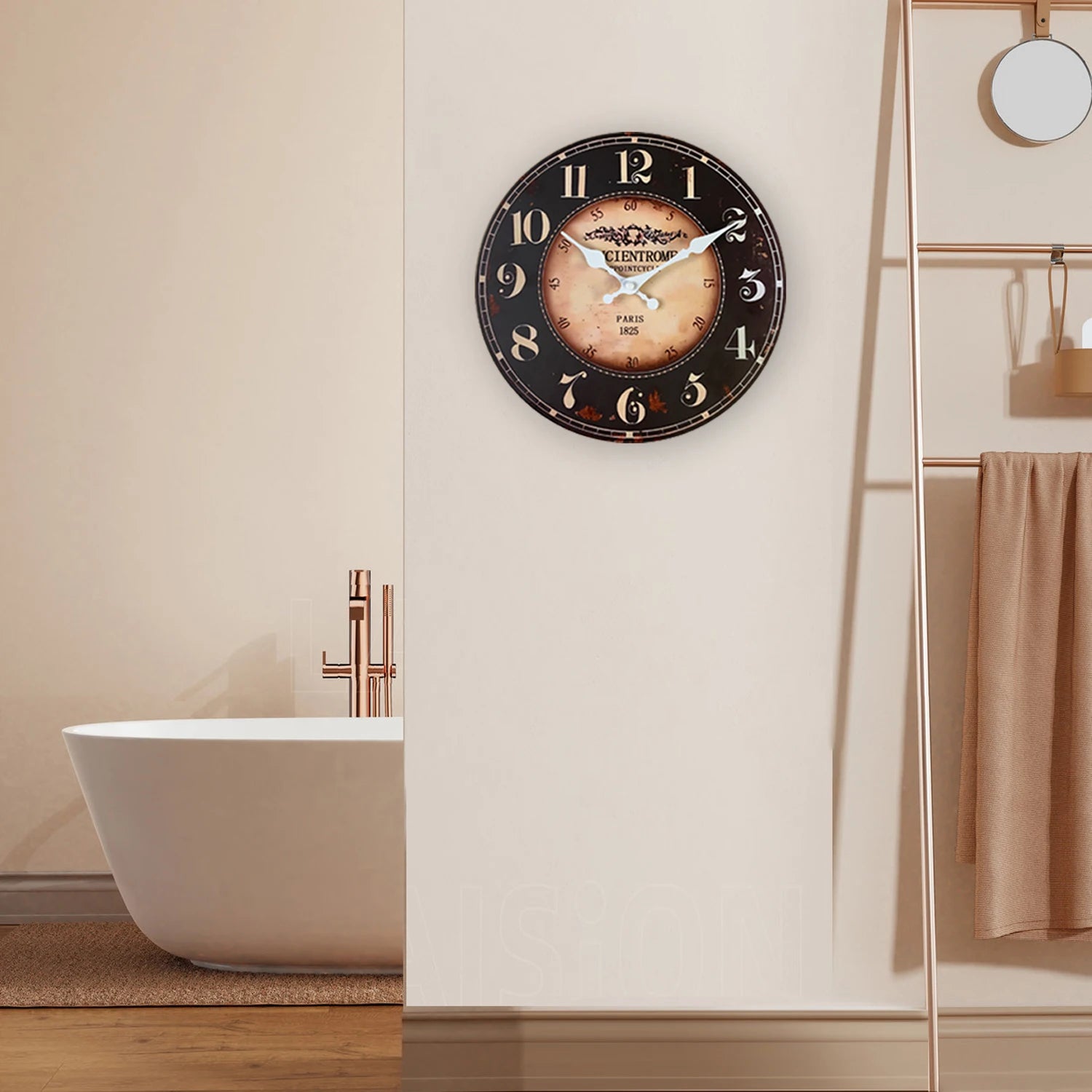 Horloge Murale Parisienne Noire