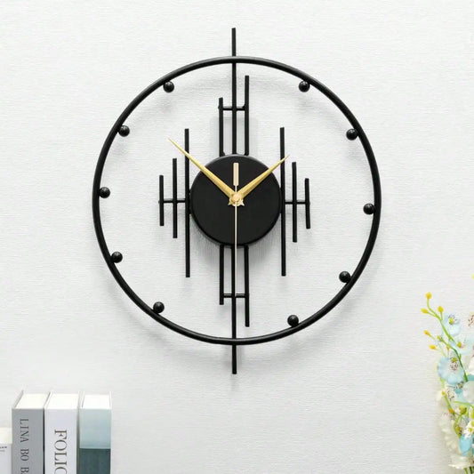 Horloge murale ronde en métal
