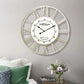 Horloge murale silencieuse en métal galvanisée