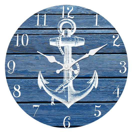 Horloge murale vintage en design d'ancre