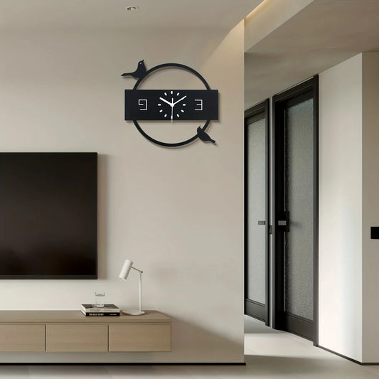 Horloge scandinave moderne en métal