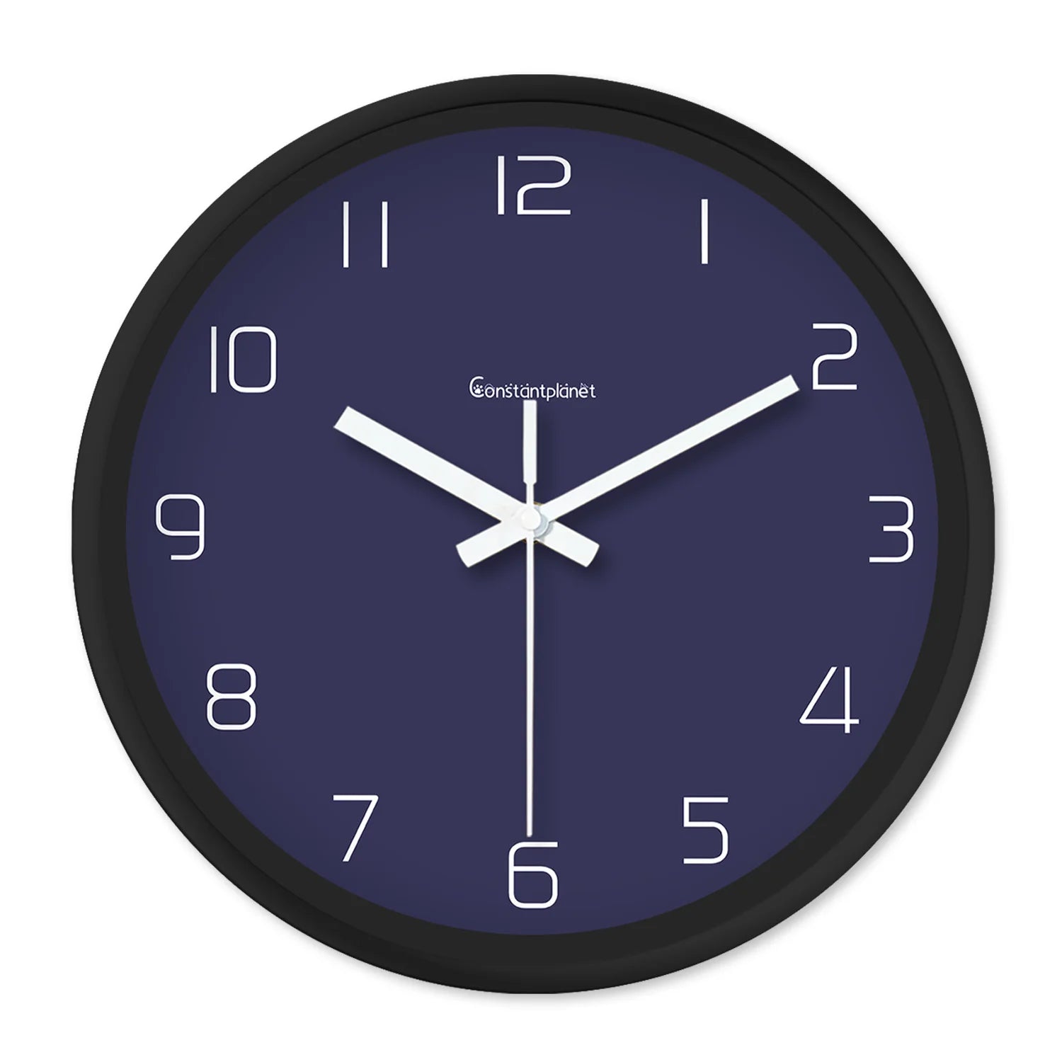 Petite Horloge murale moderne en verre à motif violet