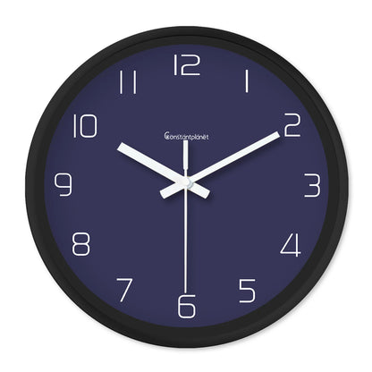 Petite Horloge murale moderne en verre à motif violet