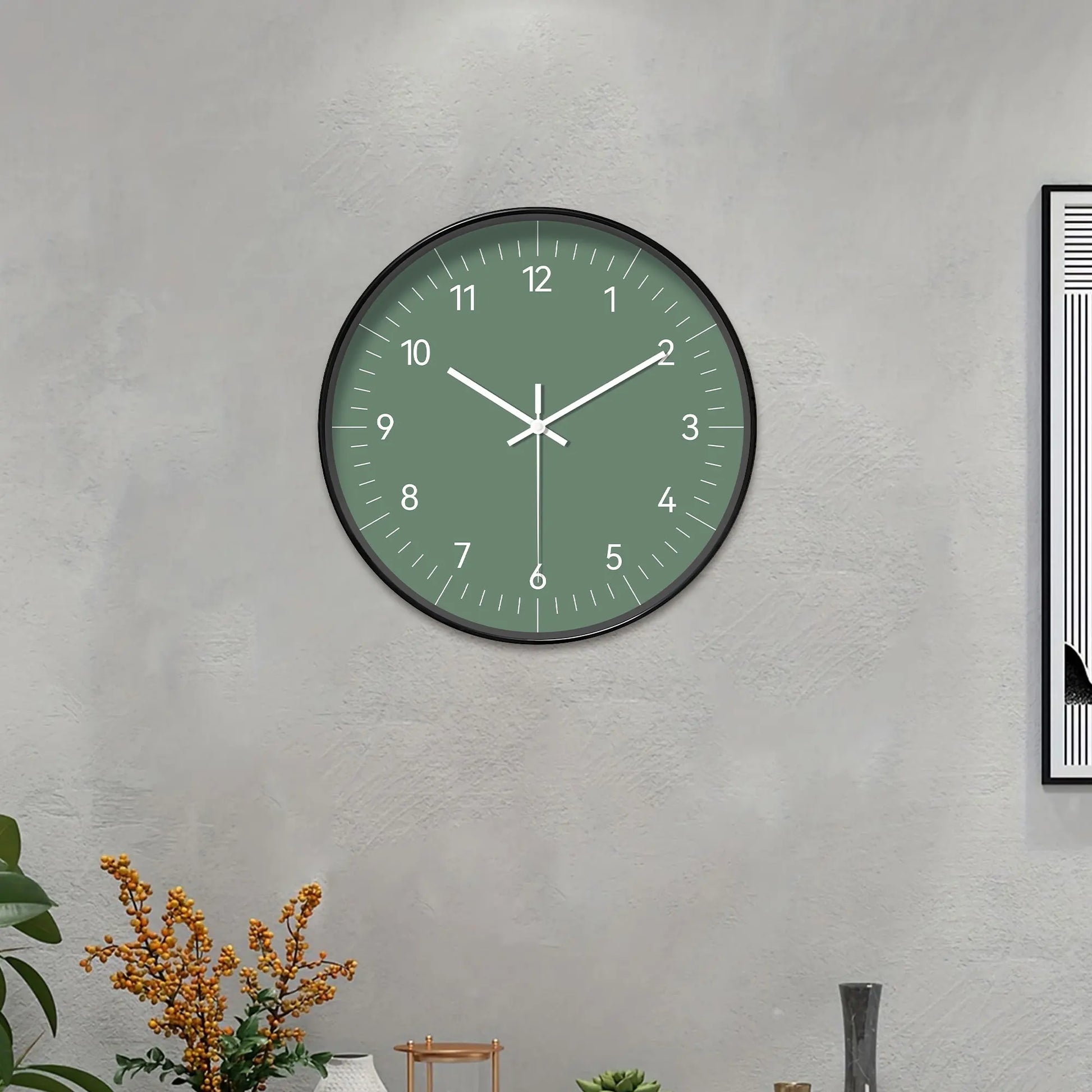 Petite horloge ronde verte