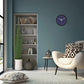 Petite Horloge murale moderne en verre à motif violet